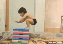 Young Acrobat Goes Up A Wall - Wall GIF - Wall Young Acrobat Young GIFs