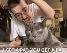 i get a pat you get a pat ricky berwick patting pet cat