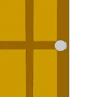 a cartoon penguin is peeking out from behind a door with a sign that says no