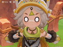 a video game character named kachina says h-huhhhh