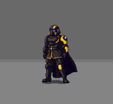 a pixel art of a pillar with blood coming out