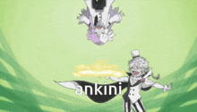 a cartoon character with the name ankini on the bottom right