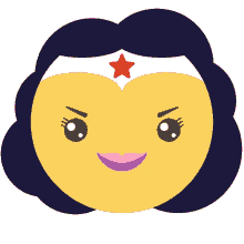 Super Woman Emoji Wonder Woman Emoji GIF - Super Woman Emoji Wonder Woman Emoji Bad Ass Chick GIFs