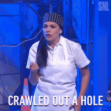 Crawled Out A Hole Cecily Strong GIF - Crawled Out A Hole Cecily Strong Saturday Night Live GIFs