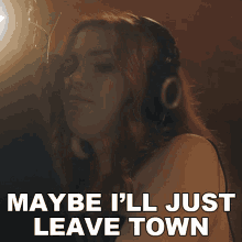 Maybe Ill Just Leave Town Caylee Hammack GIF - Maybe Ill Just Leave Town Caylee Hammack Hard Candy Christmas Song GIFs
