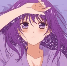 Purple Hair Check GIF - Purple Hair Check GIFs