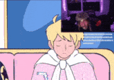 a cartoon of a man sitting on a couch
