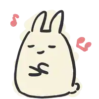 a drawing of a rabbit with a s on it 's head