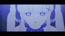 a drawing of a girl with a cross on her head