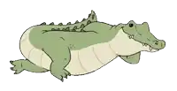 a cartoon drawing of a crocodile with its mouth wide open