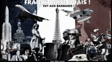 a poster that says france baise ouais on the top