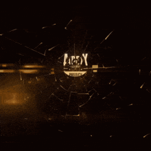 a poster for apex legends prodigy shows a gold background