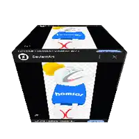 a cube with a picture of a cartoon character with the word homior on it