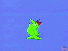 a bottle of bleuet sits next to a cartoon character and a sign that says 100 % bonne