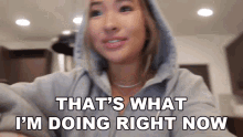 Thats What Im Doing Right Now Caroline Manning GIF - Thats What Im Doing Right Now Caroline Manning Im Doing It Already GIFs