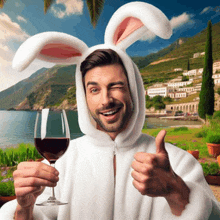 Happy Easter Easter Wine GIF - Happy Easter Easter Wine Easter Cheers GIFs