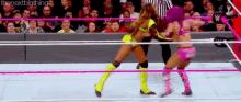 Sasha Banks Victory Roll GIF - Sasha Banks Victory Roll Alicia Fox GIFs