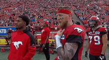 calgary stampeders bo levi mitchell clapping clap applause