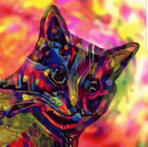 Trippy Cat GIF - Trippy Cat Psychadelic GIFs