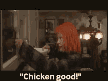 Leeloo Microwave The Fifth Element GIF - Leeloo Microwave The Fifth Element Chicken Good GIFs