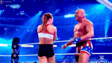 Kurt Angle Ronda Rousey GIF - Kurt Angle Ronda Rousey Wwe GIFs