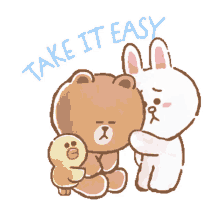 line bear bear love take it easy