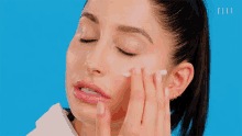 Roll It Over On Top Of Your Cheekbones GIF - Foodie Beauty Candle Birthday Cake Makeup GIFs