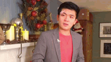 Steven He Christmas GIF - Steven He Christmas Stare GIFs
