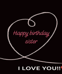 Happy Birthday Sister Love GIF