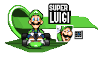 Luigi Super Mario Sticker - Luigi Super Mario Dr Robotnik'S Ring Racers Stickers