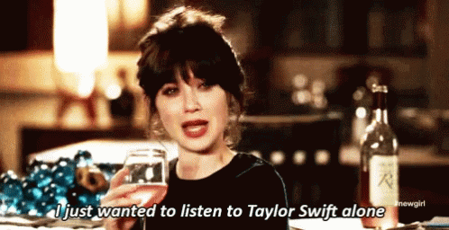 Listen To Taylor Swift Alone GIF - Listen To Taylor Swift Alone Drink - Discover & Share GIFs