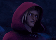 a cartoon character is wearing a red cape