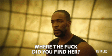 Where The Fuck Did You Find Her Anthony Mackie GIF - Where The Fuck Did You Find Her Anthony Mackie Takeshi Kovacs GIFs