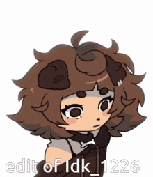 a drawing of a girl with the name edit of idk_1226 on the bottom