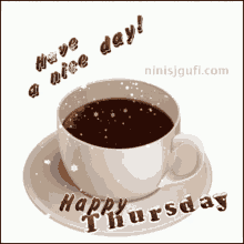 Happy Thursday Coffee GIF - Happy Thursday Coffee Have A Nice Day GIFs