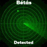 a green radar screen shows that a target has been detected .