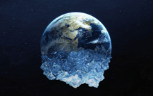 the earth is surrounded by ice and looks like a skull