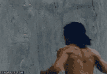a picture of a hole in a wall that says senorgif.com on the bottom