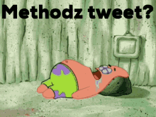 Methodz Tweet Patrick GIF - Methodz Tweet Patrick Sleeping GIFs