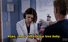 Greys Anatomy Amelia Shepherd GIF - Greys Anatomy Amelia Shepherd Nope She Is Definitely A Love Baby GIFs