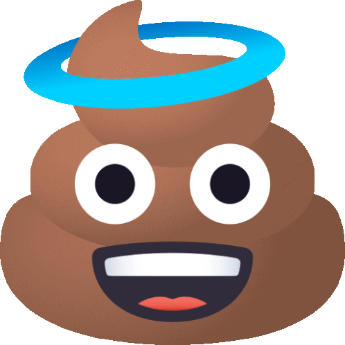 Halo Poop Face Pile Of Poo Sticker - Halo Poop Face Pile Of Poo Joypixels Stickers
