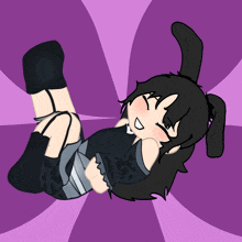 a drawing of a girl with a bunny ear on her head