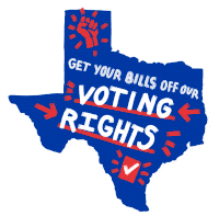 Get Your Bills Of Our Voting Rights Raised Fist Sticker - Get Your Bills Of Our Voting Rights Raised Fist Texas Stickers