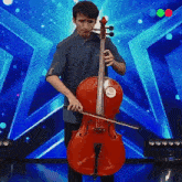 Tocando El Cello Gadiel Garzon GIF - Tocando El Cello Gadiel Garzon Got Talent Argentina GIFs