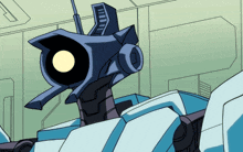 a cartoon of a robot with a yellow eye