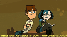 Total Drama Island Gwen GIF - Total Drama Island Gwen What Part Of Beat It Dont You Understand GIFs