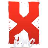 a red x with the word pro underneath