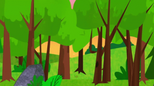 gif of a cartoon man having trouble setting up tent