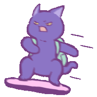 Cat Kitty Sticker - Cat Kitty Purple Stickers