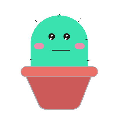 Cactus Cute Sticker - Cactus Cute Emotionless Stickers